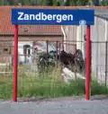 Naambord station Zandbergen