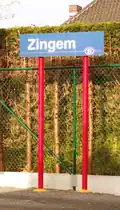 Naambord station Zingem