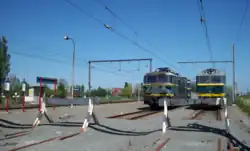 Net naast het station bevonden zich twee opstelsporen (foto 2010)