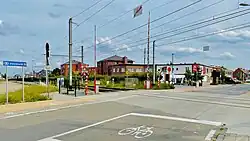 Overweg aan het station