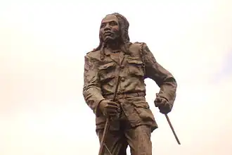 Standbeeld in Nairobi van de in 1957 geëxecuteerde rebellenleider Dedan Kimathi