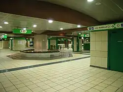 De ondergrondse verdeelhal