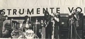 Steamhammer tijdens een optreden op het Pop- und Bluesfestival (1970) te Hamburg.