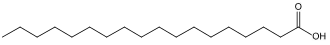 Structuurformule van stearinezuur