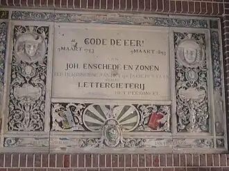 gedenksteen Joh. Enschedé, Haarlem (1893)