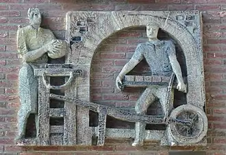 Reliëf Steenbakkers, door Piet Schoenmakers