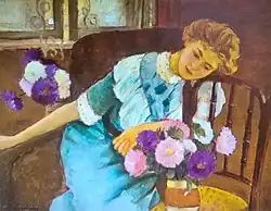 Interieur met Lorica (Luchians laatste schilderij, 1913)