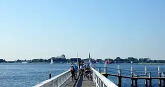 De steiger met uitzicht op Veere