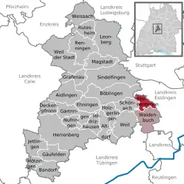 Kaart van Steinenbronn