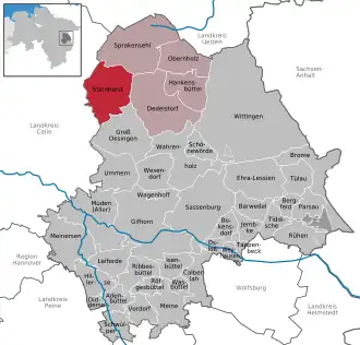 Kaart van Steinhorst