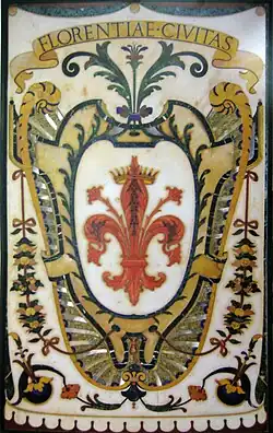 Heraldisch mozaïek in pietra dura in de Medici-kapellen