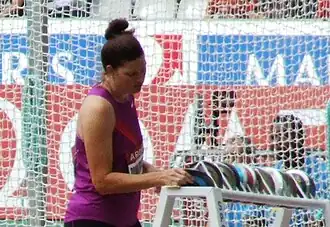 Tijdens de Diamond League Meeting Areva in 2010