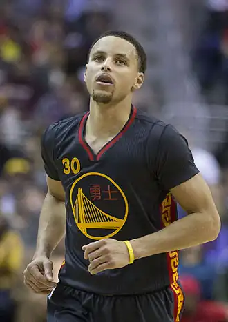 Curry bij de Warriors in 2015