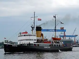 SS Stettin onder stoom in 2007