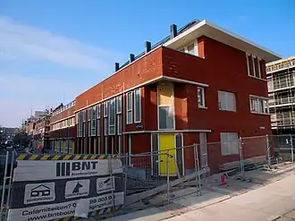 De straat Stettineiland Naar het zuiden gezien (maart 2018)