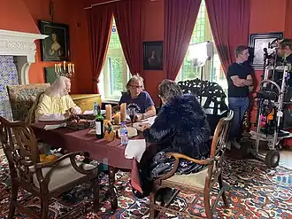 Steven de Jong en crew tijdens de productie van Grutte Pier (film)