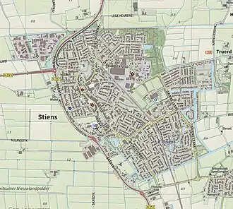 Kaart van Stiens