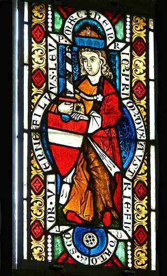 Hendrik II van Oostenrijk (ca. 1290), Glas in lood in het Brunnenhaus von Stift Heiligenkreuz