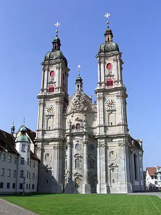 De Stiftskirche St. Gallus und Otmar. Zetel van het bisdom