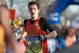 Stijn Ficioen in actie tijdens de Groet uit Schoorl Run in 2013