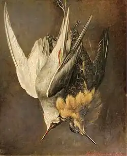 Stilleven met dode vogels