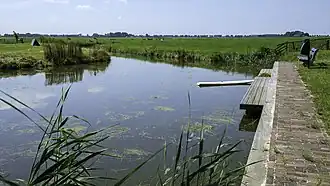 Haventje met de Stitswerdermaar op de achtergrond