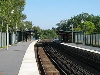 Het station gezien uit het westen