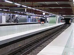 Blik vanaf het "nieuwe" perron richting het centrum