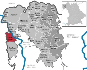Kaart van Stockstadt am Main