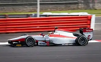 Stoffel Vandoorne in actie in de GP2, 2014.