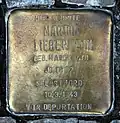 Stolperstein voor zijn echtgenote Martha Liebermann
