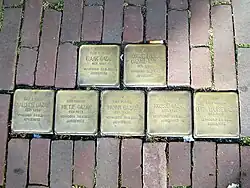 Stolpersteine voor de familie Gazan in Brielle, 25 juli 2011