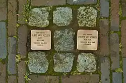 Stolpersteine voor Julie en Israel van Voolen in Haarlem, 1 maart 2013