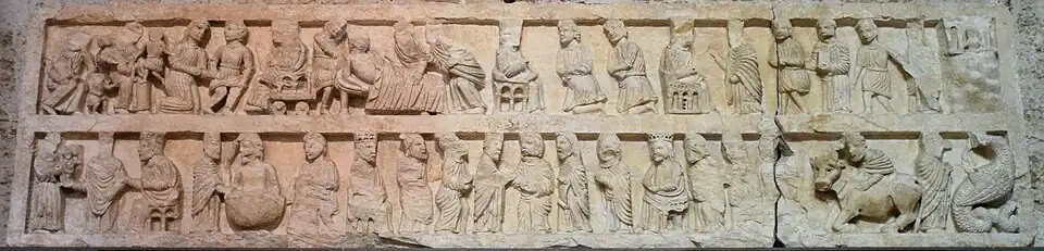 beelden uit het leven van de Paus Sylvester I en Constantijn de Grote