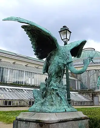 La Cigogne van Edmond Lefever, in de Brusselse Kruidtuin