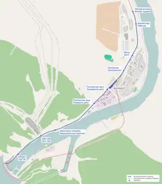 Netwerkkaart van de Tram van Tsjerjomoesjki