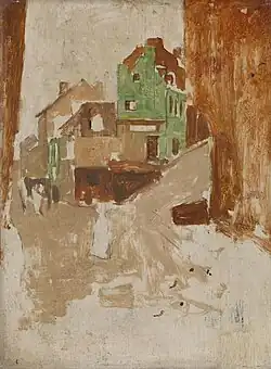 Straat in Montmartre, Parijs, 1884