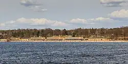 Zicht op het Strandbad Wannsee