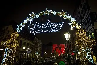 Ingang van de Christkindelsmärik in 2014