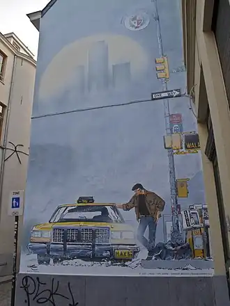 XIII op stripmuur in Brussel.