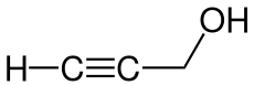 Structuurformule van 2-propyn-1-ol