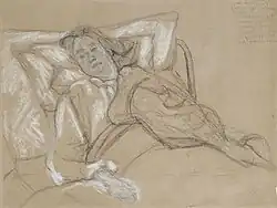 Studie voor een portret van zijn vrouw Emmerentine Isaacson-Weill