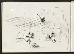 Pagina 2: Studieblad met metselverbanden en muurankers, schetsboek,