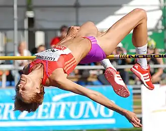 Tijdens de "Spitzen Leichtathletik Luzern" 2012