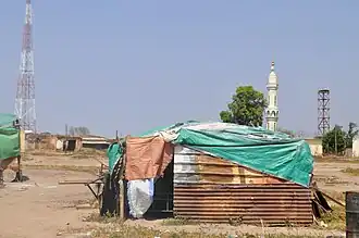 Een woning in Abyei; november 2009.