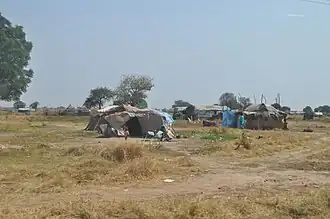 Een nederzetting in de regio Abyei (foto: november 2009).