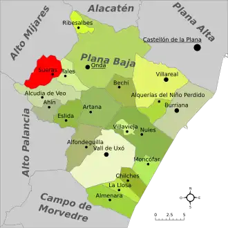 Kaart van Sueras / Suera