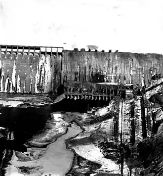 De dam op 22 februari 1953