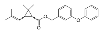 Structuurformule van fenothrine