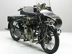 Sunbeam 4¼ HP (600&nbsp;cc) uit 1922. De voorste trommelrem hoort er eigenlijk niet bij…